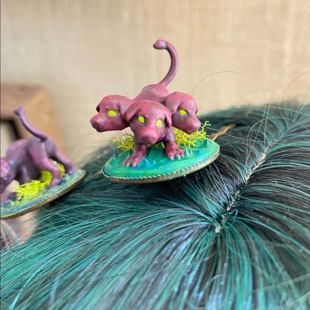 D&D DND Cerberus dog puppy hair pin, barrette, clip for the Nerd girl!!